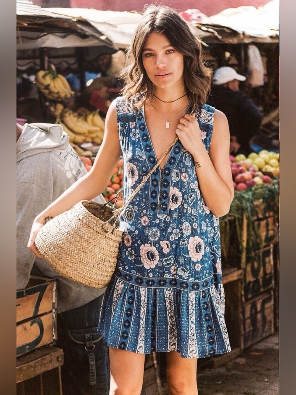 SPELL & THE GYPSY Zahara Floral Tunic Mini Dress